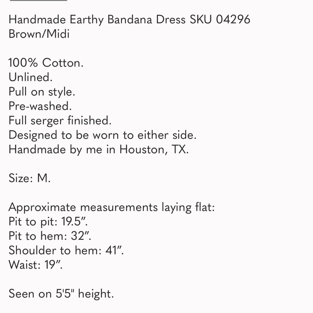 Handmade Earthy Bandana Dress - Picture 8 of 8